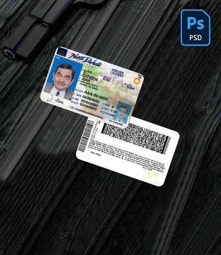 USA North Dakota driving license (2020 – present) PSD